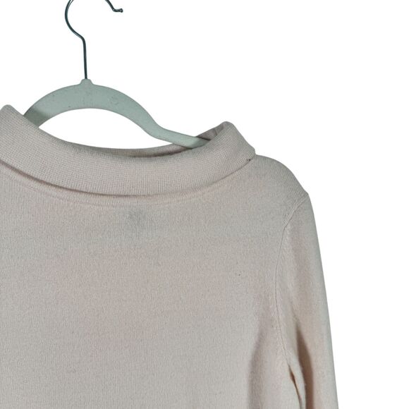 Talbots Pure Cashmere Turtleneck Sweater Pink Preppy Office Capsole Womens Small - Picture 2 of 5
